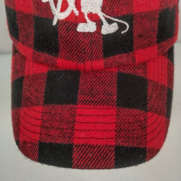 Doodlebug Boutique Steamboat Willie Mickey Mouse Cap Hat Buffalo Plaid Flannel - Picture 5 of 16